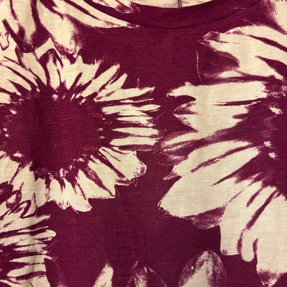 NWT American Dream Purple & White Floral Print Top - Picture 5 of 10